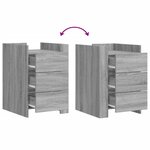 vidaXL Table de chevet sonoma gris 45x50x65 cm bois d'ingénierie