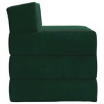 vidaXL Canapé-lit pliable Vert foncé 200 x 70 x 15 cm Velours