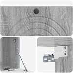 vidaXL Meuble TV mural Sonoma gris 99 x 41 x 30 cm Bois d'ingénierie