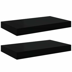 vidaXL Étagères murales flottantes 2 Pièces noir 40x23x3 8 cm MDF