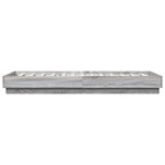 vidaXL Cadre de lit avec lumières LED sonoma gris 90x200 cm