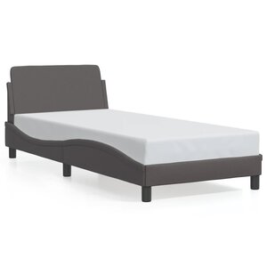 vidaXL Cadre de lit sans matelas gris 90x200 cm similicuir
