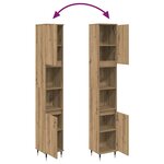 vidaXL Armoire de salle de bain chêne artisanal 30x30x190 cm