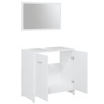 vidaXL Ensemble de meubles de salle de bain 3Pièces Blanc Bois ingénierie