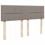 vidaXL Sommier à lattes de lit avec matelas Taupe 140x200 cm Tissu