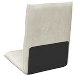 vidaXL Fauteuil de sol ajustable Crème Velours