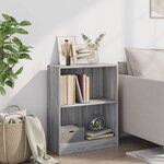 vidaXL Bibliothèque Sonoma gris 60x24x76 cm Bois d'ingénierie