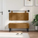 vidaXL Tête de lit suspendue Marron Velours