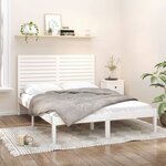 vidaXL Cadre de lit Blanc Bois massif 120x200 cm