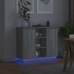 vidaXL Buffet avec porte Gris Sonoma 90 x 32 x 75 cm Bois d'ingénierie