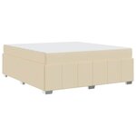 vidaXL Cadre de lit avec matelas Crème 180 x 200 cm tissu