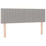 vidaXL Sommier à lattes de lit avec matelas Gris clair 140x200cm Tissu