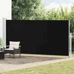 vidaXL Auvent latéral rétractable de patio 180x500 cm Noir