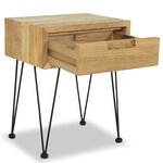 vidaXL Tables de chevet 2 Pièces 40x30x50 cm teck massif