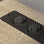 vidaXL Gabarit de bureau avec station de recharge Chêne sonoma
