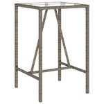 vidaXL Ensemble de bar de jardin 5 Pièces avec coussins gris poly rotin
