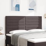 vidaXL Tête de lit Design Lignes Marron Foncé 180 cm Tissu