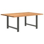 vidaXL Table à manger marron clair bois de chêne massif rectangulaire