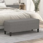 vidaXL Banc Gris foncé 100x35x41 cm Tissu