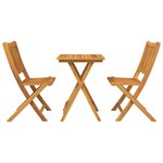 vidaXL Ensemble bistro de jardin 3 Pièces Marron Bois d'acacia massif