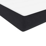 vidaXL Sommier à lattes de lit avec matelas noir 180x210 cm velours