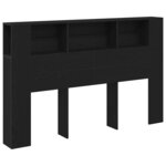 Tête de lit en chêne noir vidaXL - 160x19x104 5 cm en bois d'ingénierie