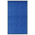 vidaXL Paillasson lavable Bleu 90x150 cm