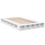 vidaXL Cadre de lit sans matelas blanc 135x190 cm