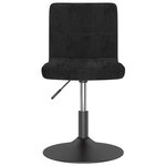 vidaXL Chaises pivotantes à manger lot de 4 noir velours