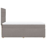 vidaXL Sommier à lattes de lit avec matelas Taupe 80x200 cm Tissu