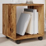 vidaXL Armoire à roulettes vieux bois 37x33x42 5 cm bois d'ingénierie