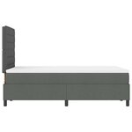 vidaXL Lit à ressorts avec matelas Gris foncé 120 x 200 cm tissu