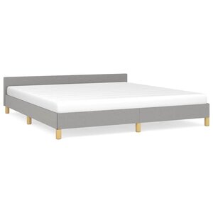 vidaXL Cadre de lit sans matelas gris clair 180x200 cm tissu