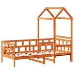 vidaXL Lit de jour avec toit sans matelas 90x200 cm bois massif