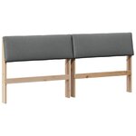 vidaXL Tête de lit capitonnée Gris foncé 180 cm Pin massif