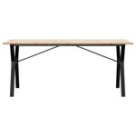 vidaXL Table à manger cadre en Y 180x90x75 cm bois de pin massif acier