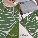 Tapis extérieur terrasse réversible - Tapis de jardin imperméable et résistant UV - Ada - Vert- 180x270 cm - HOMESCAPES
