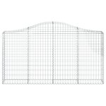 vidaXL Paniers à gabions arqués 8 Pièces 200x30x100/120 cm Fer galvanisé