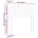 vidaXL Tête de lit Chêne brun 90 cm Bois d'ingénierie