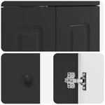 vidaXL Armoire sous évier de salle de bain Noir 78 5 x 37 5 x 81 cm