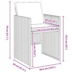 vidaXL Ensemble de Salle à Manger de Jardin 5 Pièces avec Coussins en Poly Rattan Gris