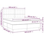 vidaXL Sommier à lattes de lit avec matelas Gris 160x200 cm Similicuir