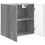 vidaXL Armoire Murale 59 x 31 x 60 cm Bois d'ingénierie Sonoma gris