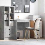vidaXL Bureau Gris béton 60 x 50 x 76 cm Bois d'ingénierie