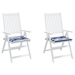 vidaXL Coussins de chaise de jardin lot de 2 40x40x4 cm tissu