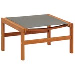vidaXL Chaise de jardin et repose-pied Gris Eucalyptus et textilène