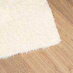 vidaXL Tapis Shaggy à poils longs NAVARRA crème 200x200 cm polyester