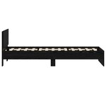 vidaXL Cadre de lit Chêne noir 75 x 190 cm Bois d'ingénierie