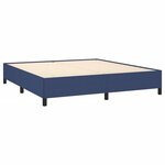vidaXL Sommier à lattes de lit avec matelas Bleu 160x200 cm Tissu