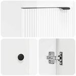 vidaXL Meuble de salle de bain avec évier Blanc brillant